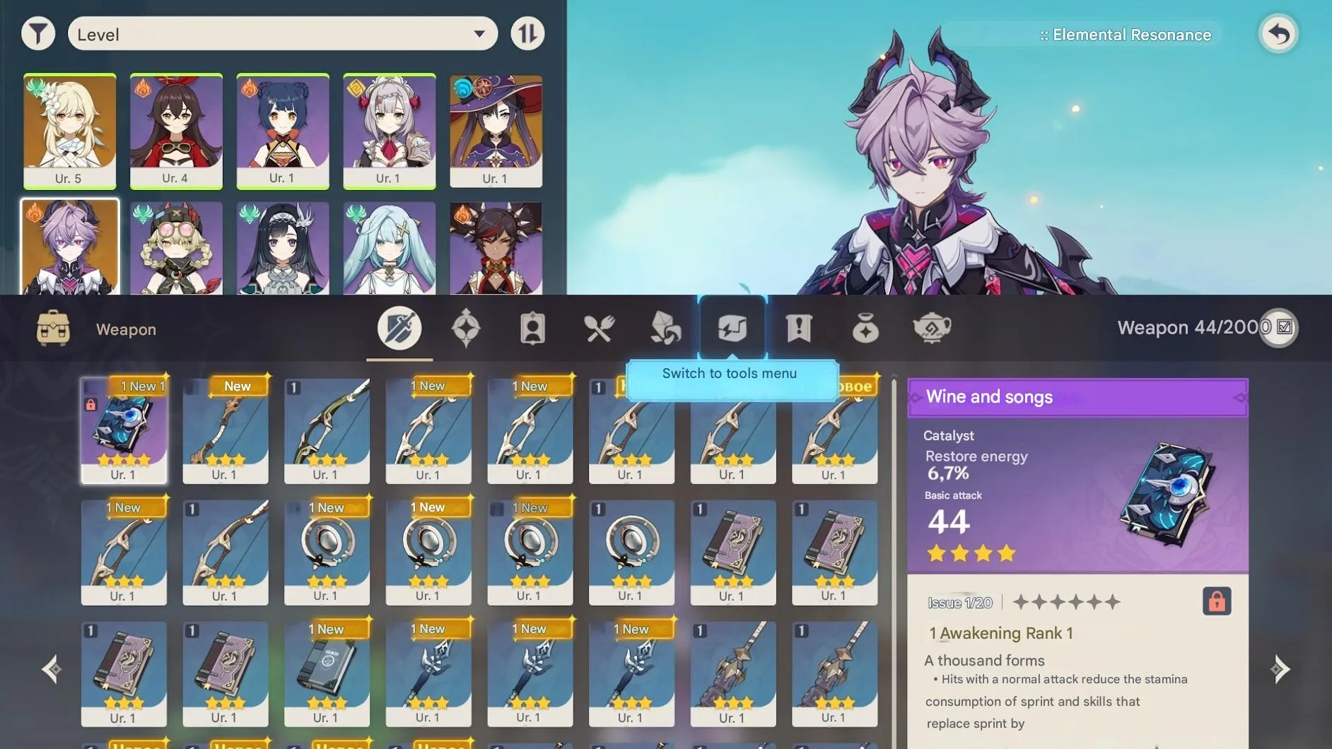 GI1396 Durin + Mona Starter AR5 | Lumine Female Main | Many 4-Star Weapons & Items 